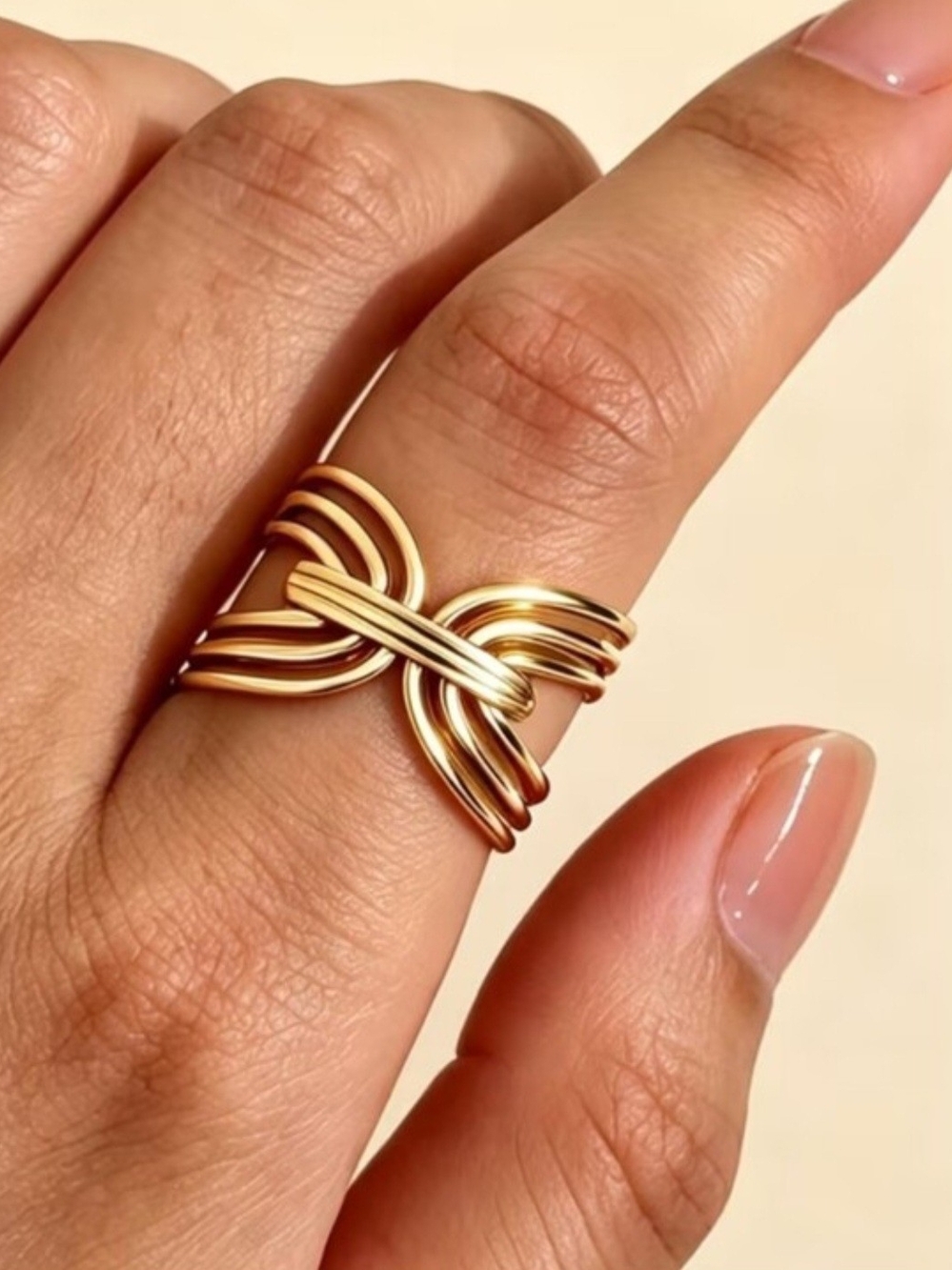 Gold Wrap Ring - Women Jewelry Stainless Steel